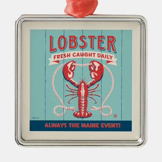ロブスター鮮度の取れた毎日 |メイン メタルオーナメント (正面)