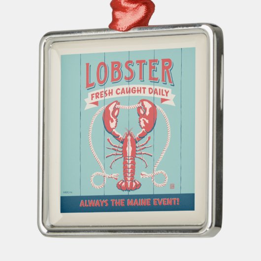 ロブスター鮮度の取れた毎日 |メイン メタルオーナメント (左)