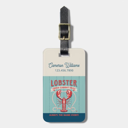 ロブスター鮮度の取れた毎日 |メイン ラゲッジタグ (正面縦)