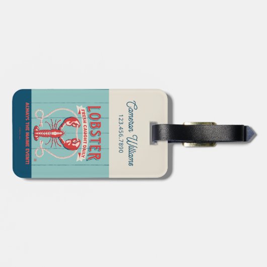 ロブスター鮮度の取れた毎日 |メイン ラゲッジタグ (裏面横)