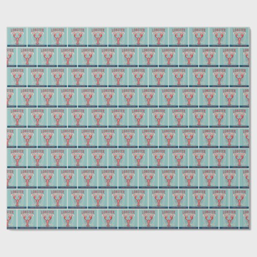 ロブスター鮮度の取れた毎日 |メイン ラッピングペーパー (フラット)