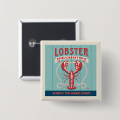 ロブスター鮮度の取れた毎日 |メイン 缶バッジ (正面&裏面)