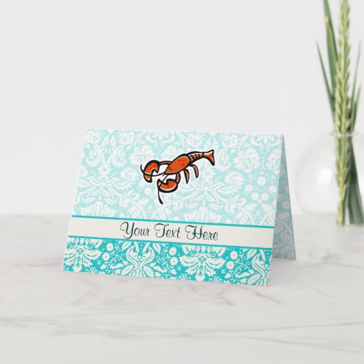 ロブスター;かわいい カード (正面)