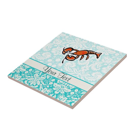 ロブスター; かわいい タイル (側面)