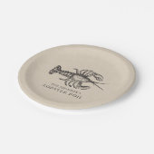 ロブスター|のシーフードの沸騰カスタム ペーパープレート (アングル)