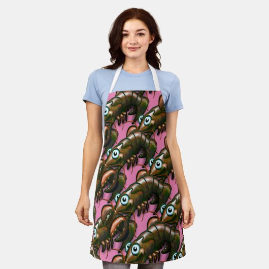 ロブスター エプロン (着用した状態)