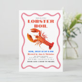 ロブスター/シーフードベーキング/ボイルパーティー 招待状 (スタンド正面)