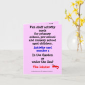 ロブスター-ノートサイズのサンプルカード カード (黄色い花)