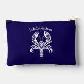 ロブスター – フィッシャーマンコア – ハワイアン – ブルー アクセサリーポーチ (裏面)