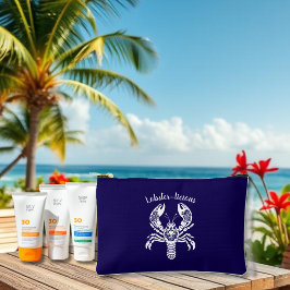 ロブスター – フィッシャーマンコア – ハワイアン – ブルー アクセサリーポーチ