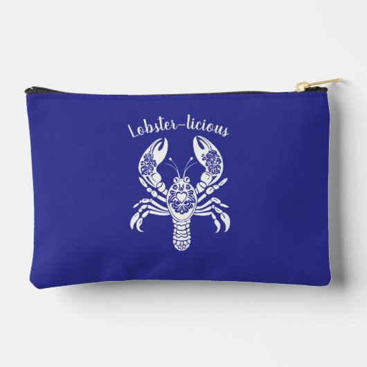 ロブスター – フィッシャーマンコア – ハワイアン – ブルー アクセサリーポーチ (裏面)