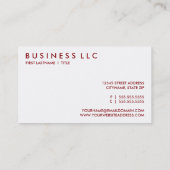 ロブスター。 名刺 (裏面)