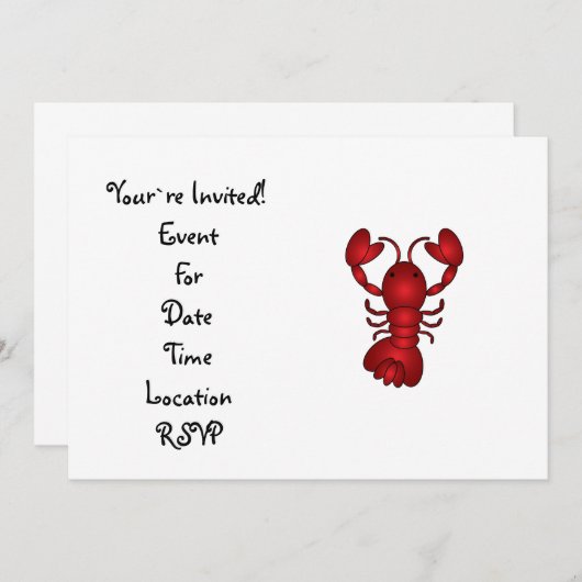 ロブスター 招待状 (正面/裏面)