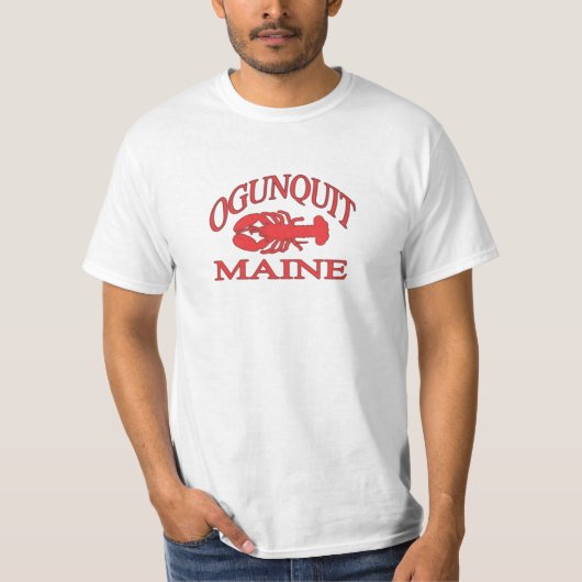 ロブスターOgunquitメイン Tシャツ (正面)