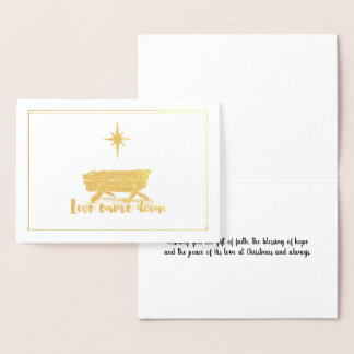 ロブダウン来スクリスマスカード 箔カード