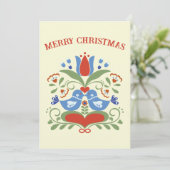 ロブバードと花クリスマスカード 招待状 (スタンド正面)