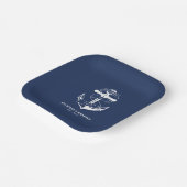 ロブブルー航海のいかり結婚にアンカー ペーパープレート (傾斜あり)