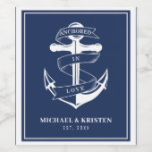 ロブブルー航海のいかり結婚にアンカー ワインラベル (シングルラベル)