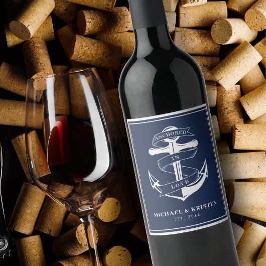 ロブブルー航海のいかり結婚にアンカー ワインラベル