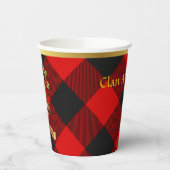 ロブロイマクレガーパーソナライズされたタータンチェッククリスマス 紙コップ (左)