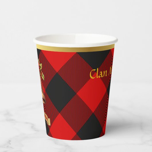 ロブロイマクレガーパーソナライズされたタータンチェッククリスマス 紙コップ (左)