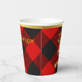 ロブロイマクレガーパーソナライズされたタータンチェッククリスマス 紙コップ (右)
