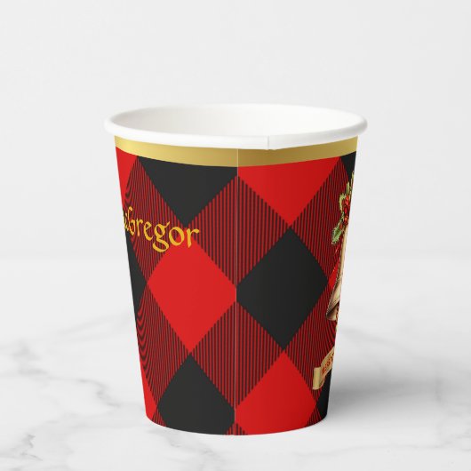 ロブロイマクレガーパーソナライズされたタータンチェッククリスマス 紙コップ (右)