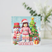 ロブロクソのクラシッククリスマスカー子供へド シーズンカード (スタンド正面)