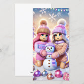 ロブロクソガールズフ10代のラッ名門私立校風のトホリデーカード シーズンカード (正面/裏面)