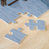 ロブロフテンベルゲンノルウェーランドスケープイラストレーション ジグソーパズル (側面)