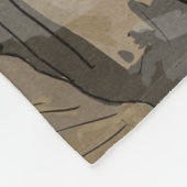 ロブロフテンベルゲンノルウェーランドスケープイラストレーション フリースブランケット (角)