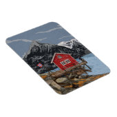 ロブロフテンベルゲンノルウェーランドスケープイラストレーション マグネット (右側)