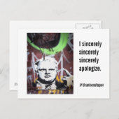 ロブ・フォード・クラック市長「私は誠実に」 ポストカード (正面/裏面)