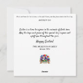 ロプエイドバニーピンクフローラアールヌーボーイースター シーズンカード (裏面)