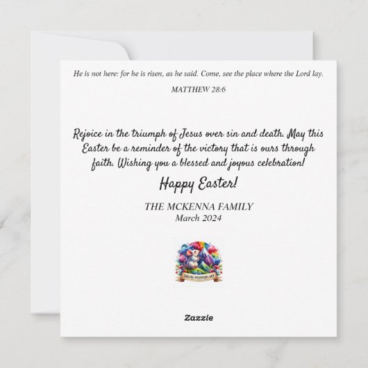 ロプエイドバニーフラワーファンタジーイースター シーズンカード (裏面)