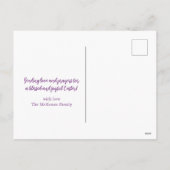 ロプエイドバニーフローラウォーターカラーイースター シーズンポストカード (裏面)