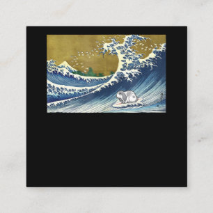 ロプラビットイズサーフィン  かわいいウサギの恋人 スクエア名刺