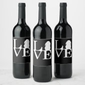 ロプラビット恋人I愛Bunniesグラフィック ワインラベル (ボトル)