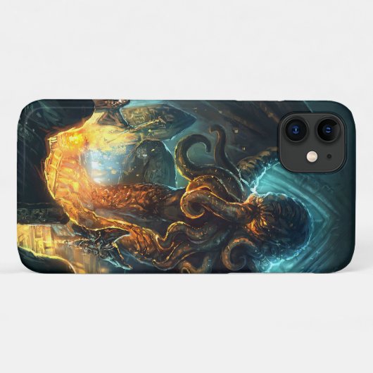 ロベクラフトのCthulhu iPhoneケース Case-Mate iPhoneケース (裏面(横))