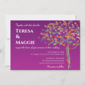 ロベバエレガントーズカシスパープル結婚式招待状 招待状 (正面)