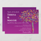 ロベバエレガントーズカシスパープル結婚式招待状 招待状