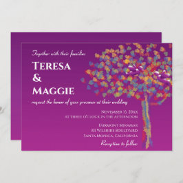 ロベバエレガントーズカシスパープル結婚式招待状 招待状