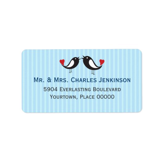 ロベバーズブストライプのルー住所 シール (正面)