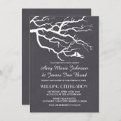 ロベバードのチョークボード結婚式はロベバードを招く4 招待状 (正面/裏面)