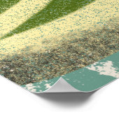 ロベバードオウムのミニマルモダンリスト黄色 ポスター (角)