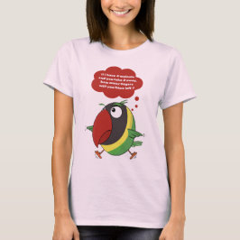 ロベバードオウム指を気をつけろ!T-シャツ Tシャツ