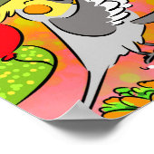 ロベバードブジーcockatielパロレットハッピーバースデー ポスター (角)