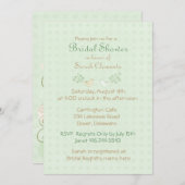 ロベバードミント結婚ズブライダルシャワー 招待状 (正面/裏面)