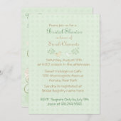 ロベバードミント結婚ズブライダルシャワー 招待状 (正面/裏面)