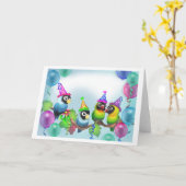 ロベバード誕生日 カード (黄色い花)